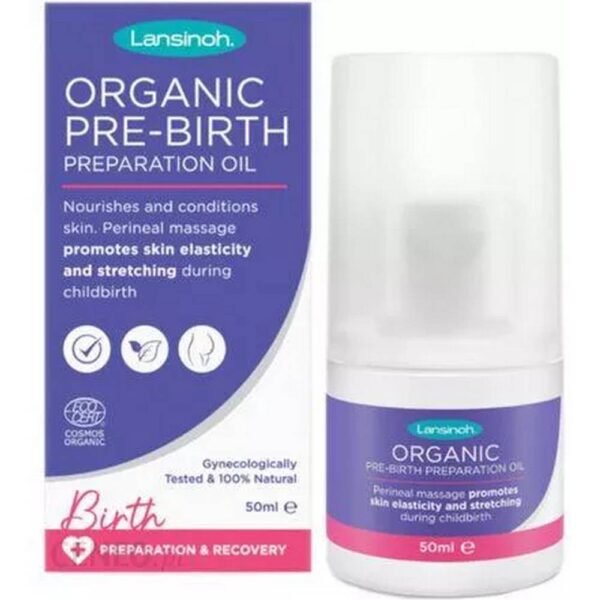 Lansinoh Pre-Birth Pregnancy Oil es un aceite de embarazo orgánico que ayuda a preparar su cuerpo para el parto natural.