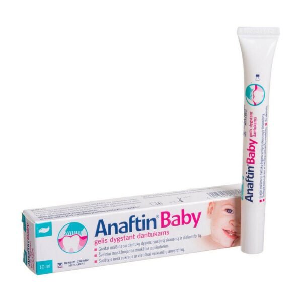 Anaftin Baby Teething Gel is a bioadhesive oral gel.