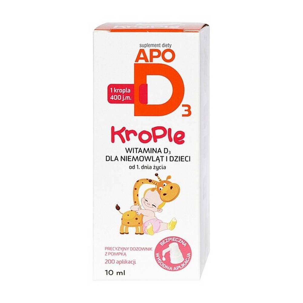 apod3 drops 400jm 10ml apotex ApoD3 drops are recommended for supplementation with vitamin D. Apo D3 drops are recommended for supplementation with vitamin D.