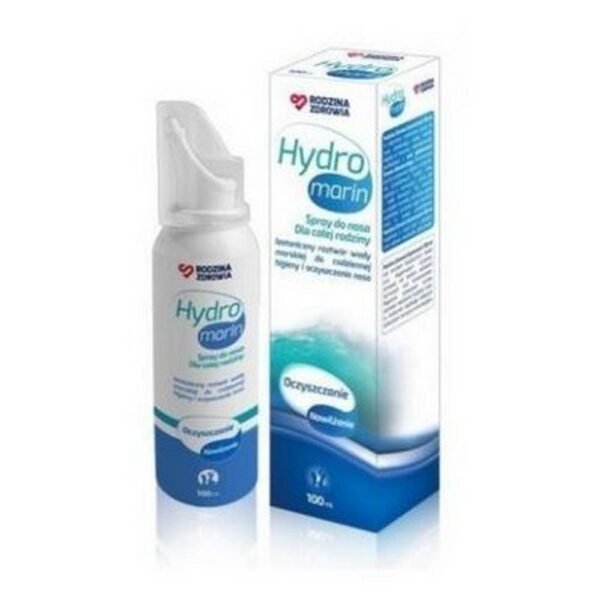 Health Family Hydromarin 100 ml es un spray nasal isotónico natural que contiene agua de mar rica en minerales y oligoelementos, derivada de las aguas profundas del Océano Atlántico.