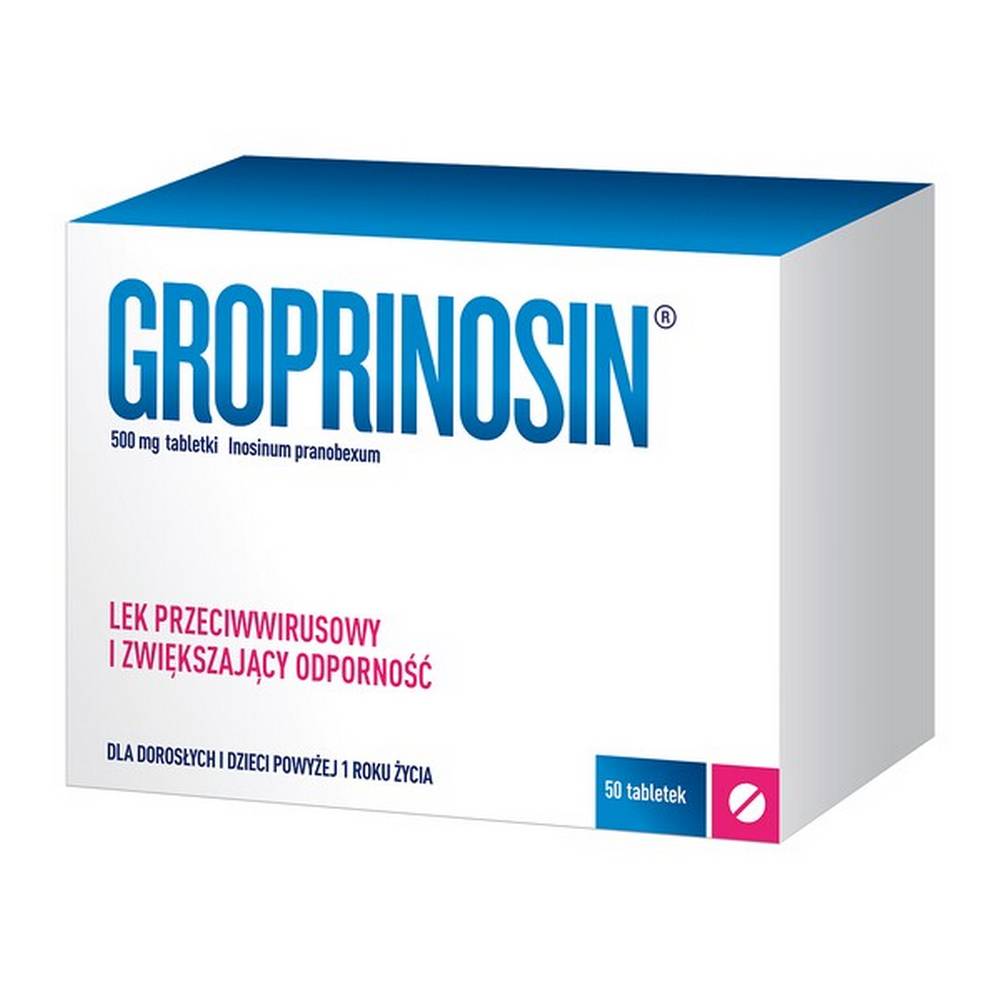 Groprinosine, 500 mg, comprimés, 50 pcs.