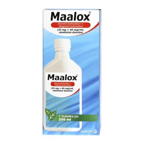 Maalox is a medicinal product for the symptomatic treatment of upper gastrointestinal complaints related to acidity.
