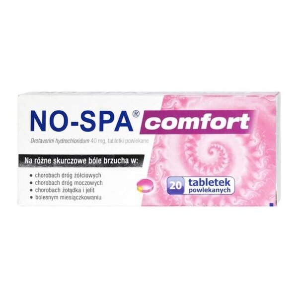 No-Spa Comfort is a medicine used for contraction of smooth muscles associated with diseases of the digestive system and painful menstruation.