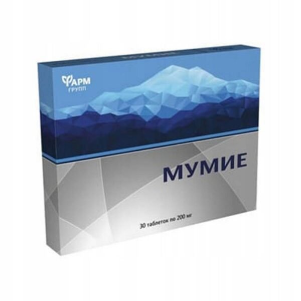 Mumio has a wide range of biological activity: it increases the body’s nonspecific resistance to adverse environmental factors, it is a general strengthening, detoxifying, anti-inflammatory and bactericidal agent, it has a choleretic effect, stimulates some functions of the immune and hematopoietic systems, improves metabolism, and stimulates regenerative processes.