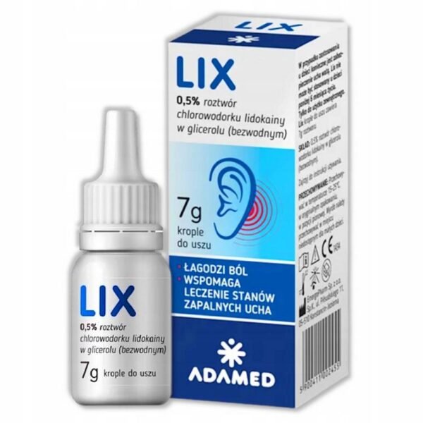 LIX aide à lutter contre les affections inflammatoires se manifestant par un gonflement, des douleurs et des démangeaisons du conduit auditif externe.