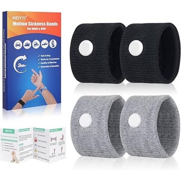 Motion Sickness-2 Paar Armbänder zur Linderung von Bewegungskrankheiten,Morning Sickness-2 Paar Armbänder zur Linderung von Bewegungskrankheiten,Anxiety & Stress-2 Paar Armbänder zur Linderung von Bewegungskrankheiten