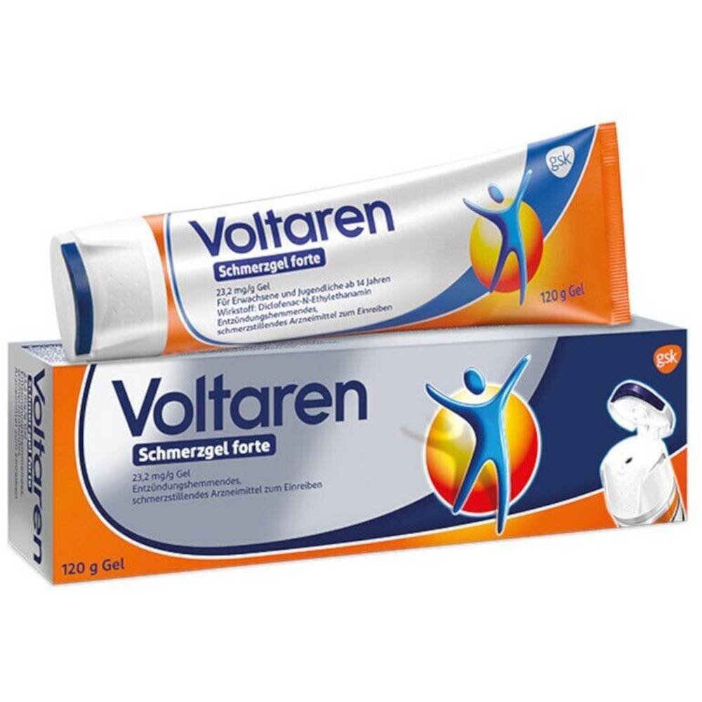 voltaren schmerzgel forte 232 mgg 120g Voltaren forte for local symptomatic treatment of pain due to acute contusions, sprains or strains due to blunt trauma.