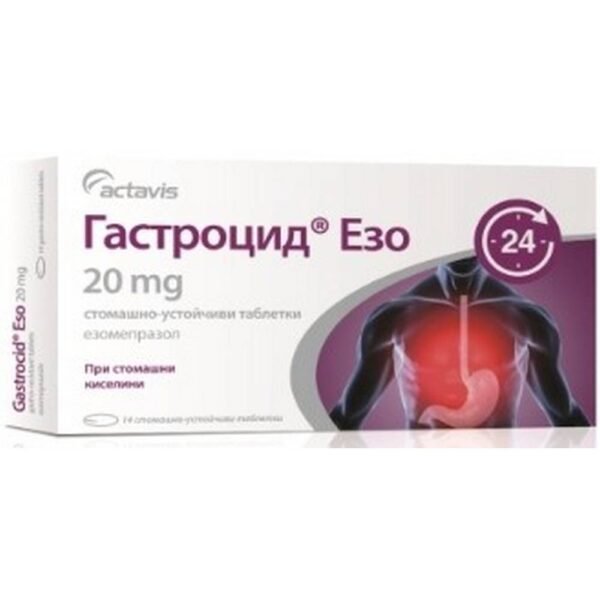 Gastrite et brûlures d'estomac -ACTAVIS OTC GASTROCID ESO 20mg,