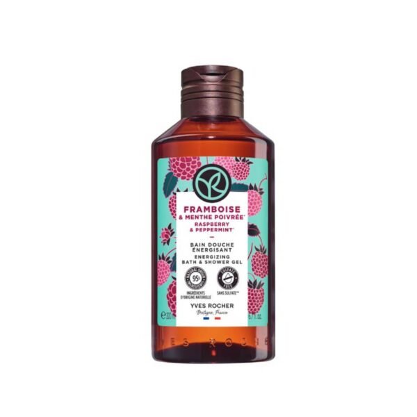 hydratation-YVES ROCHER BAIN NATURE SHOWER GEL RASPBERRY AND MINT 200ml,embellissement-YVES ROCHER BAIN NATURE SHOWER GEL RASPBERRY AND MINT 200ml,action antioxydante-YVES ROCHER BAIN NATURE SHOWER GEL RASPBERRY AND MINT 200ml,lissé-YVES ROCHER BAIN NATURE SHOWER GEL RASPBERRY AND MINT 200ml