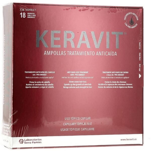 hair care-Keravit Anti-hair loss treatment, 18 x 6 ml,hair loss-Keravit Anti-hair loss treatment, 18 x 6 ml,hair growth-Keravit Anti-hair loss treatment, 18 x 6 ml,improves scalp health-Keravit Anti-hair loss treatment, 18 x 6 ml
