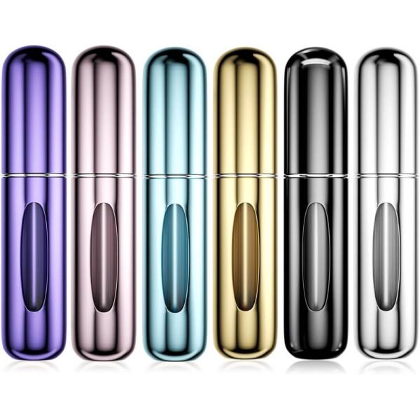 Newaner Lot de 6 mini vaporisateurs de parfum de 5 ml, compacts et faciles à remplir.
