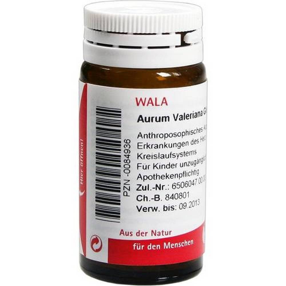 wala aurum valeriana globuli velati 20 stimulation and harmonization of the rhythmic system in cases of vegetative dystonia, functional heart problems, including those with a degenerative basis, nausea and dizziness