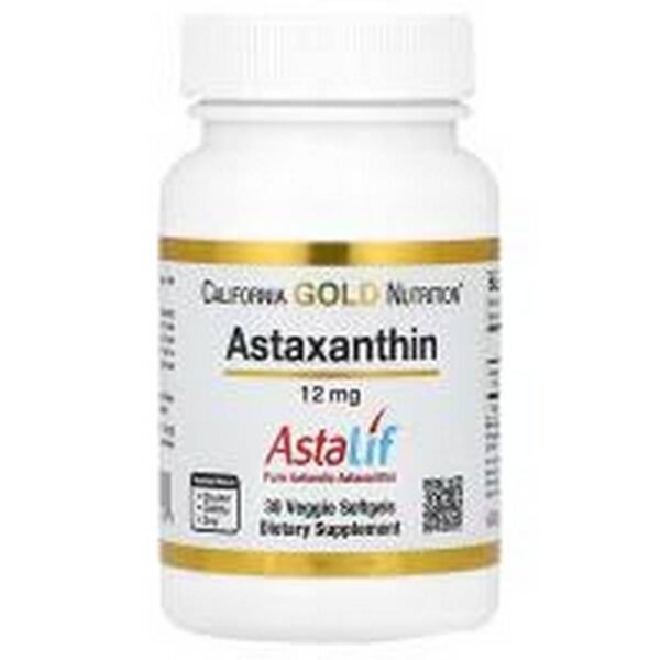 Antioxidant protection-California Gold Nutrition Astaxanthin 12 mg Astalif,