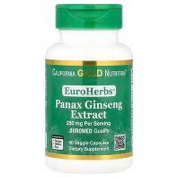 Fatigue and Low Energy -California Gold Nutrition EuroHerbs™ Panax Ginseng Extract, Euromed Quality,