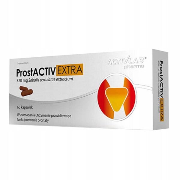 Activlab prostactiv extra, complemento que alivia los síntomas asociados al agrandamiento de la próstata.