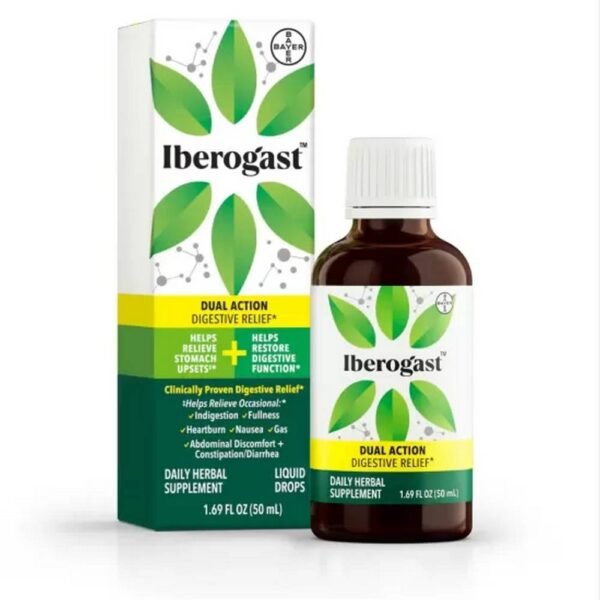 Exacerbation des troubles fonctionnels du tractus gastro-intestinal – Bayer Iberogast Drops,