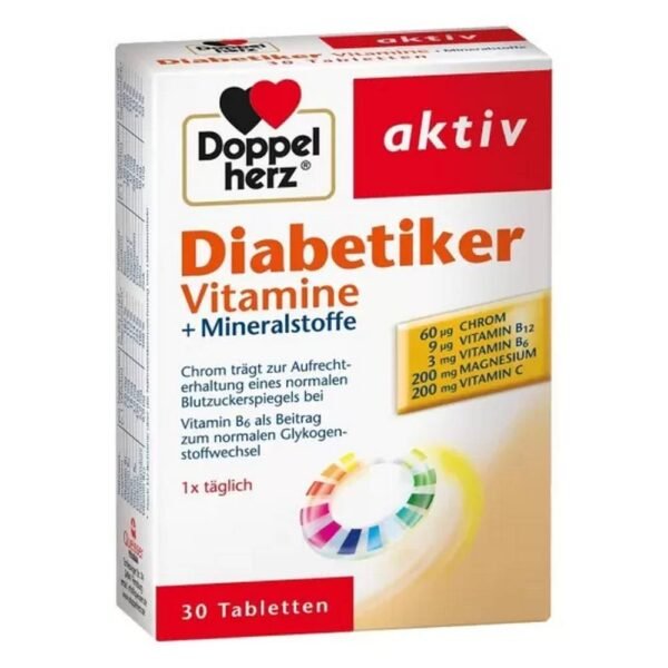 Supports normal blood sugar levels - Queisser Doppelherz Active Vitamins for Diabetics,