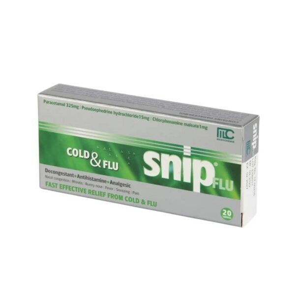 Nasal Congestion-Medochemie, Snip Cold & Flu, 20, Headaches and Body Aches-Medochemie, Snip Cold & Flu, 20, Fever-Medochemie, Snip Cold & Flu, 20, Sore Throat-Medochemie, Snip Cold & Flu, 20