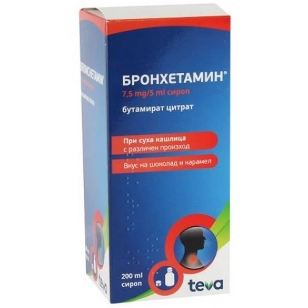 Teva Bronhetamine Cough syrup -Teva Бронхетамин Сироп за кашлица,200ml