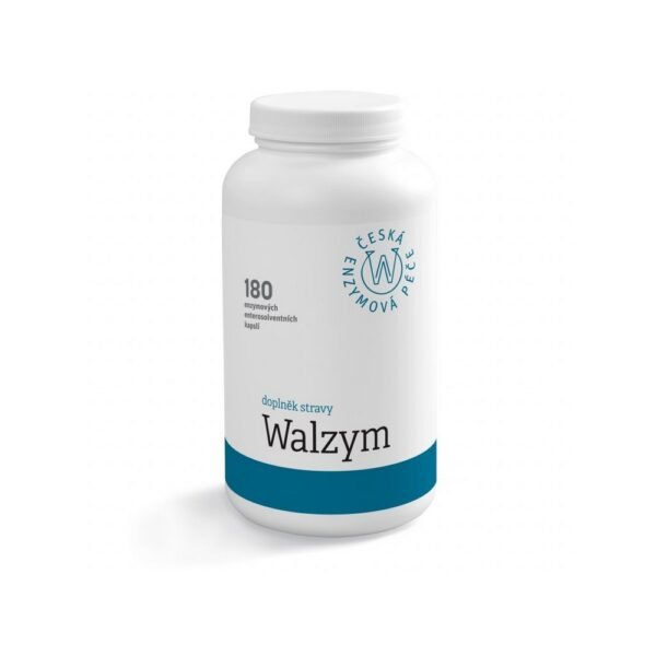 Walzym Enzyme Capsules 180 Pieces – a dietary supplement with a blend of enzymes designed to support digestion, improve nutrient absorption, and promote gut health.