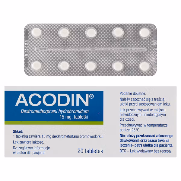 Acodin, 15 mg, tablets, 20