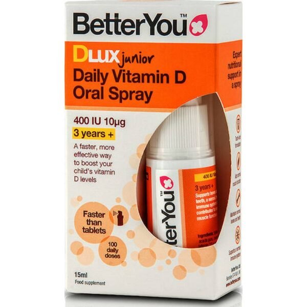 Normalizing vitamin D levels in children - BetterYou DLux Junior Vitamin D Spray 400iu,