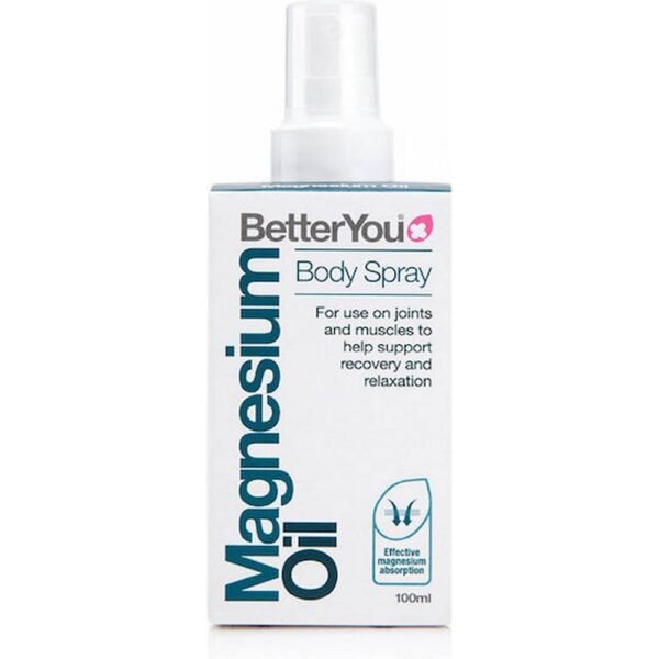 Muscle cramps and tension – BetterYou Magnesium Oil Body Spray,