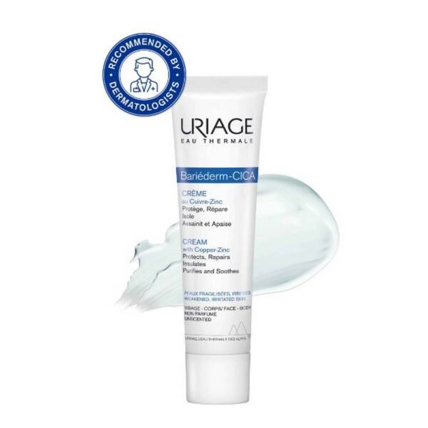 Repairs Damaged Skin – Uriage Bariederm Repairing Cica-Cream with Cu-Zn, 40 ml,