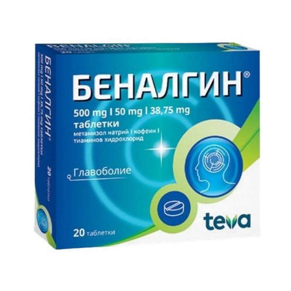Teva Benalgin – Dual Action Pain & Fever Relief, 20 Tablets
