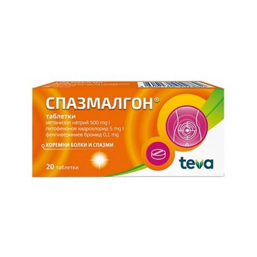 Teva Spasmalgon – Fast Pain & Spasm Relief in 20 Tablets