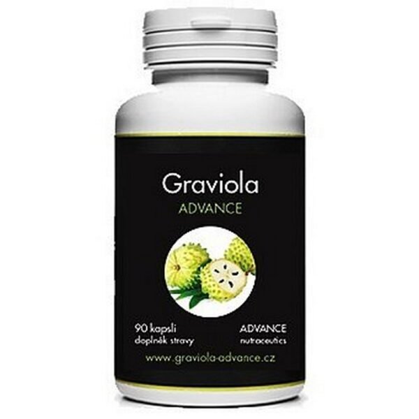 Advance Graviola 90 capsules is a dietary supplement made from the Graviola fruit, known for its antioxidant and immune-boosting properties.