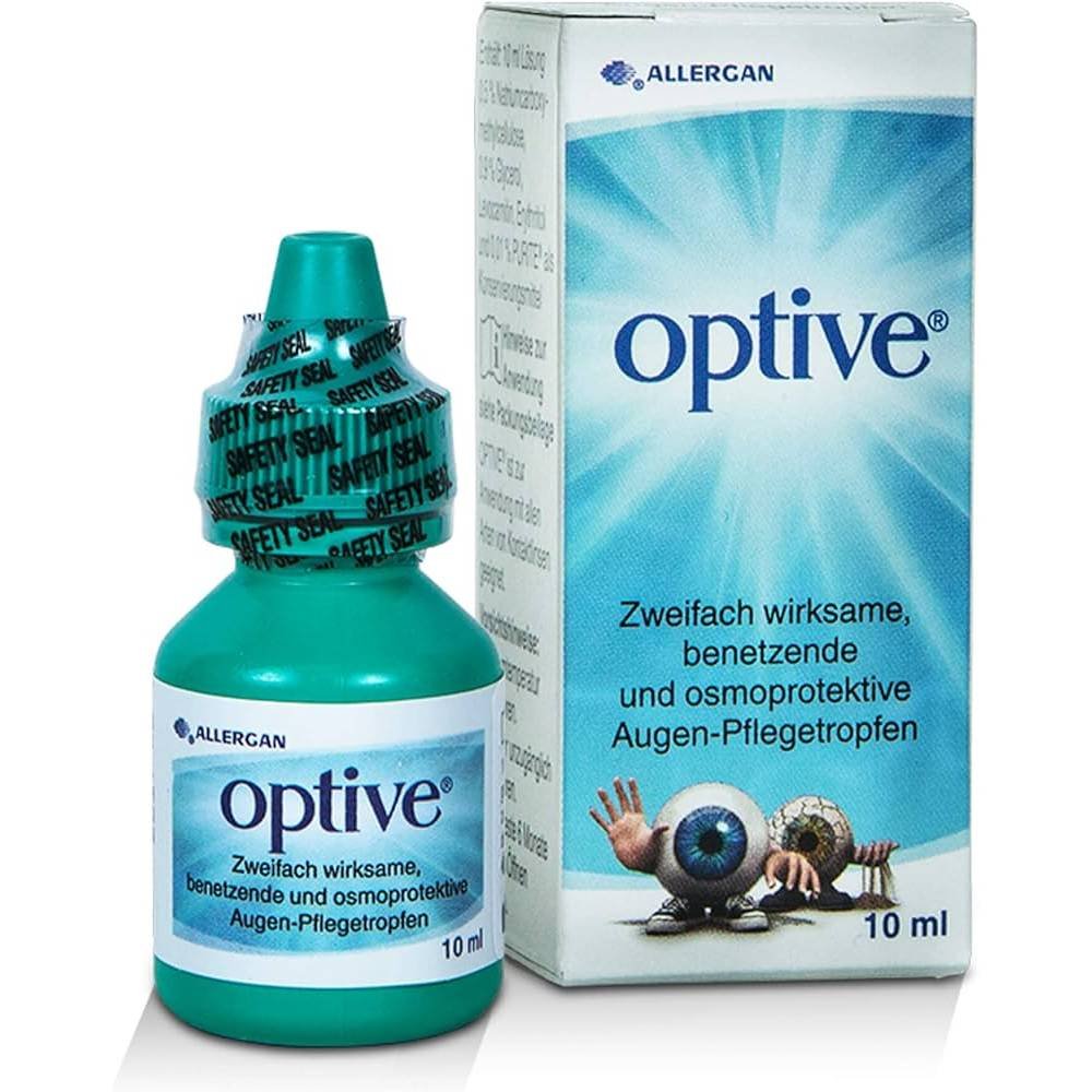 allergan optive 10ml AbbVie Deutschland GmbH & Co. KG Allergan Optive 10ml Les gouttes ophtalmiques sont des substituts lacrymaux qui sont instillés dans le sac conjonctival en cas d'yeux secs et irrités