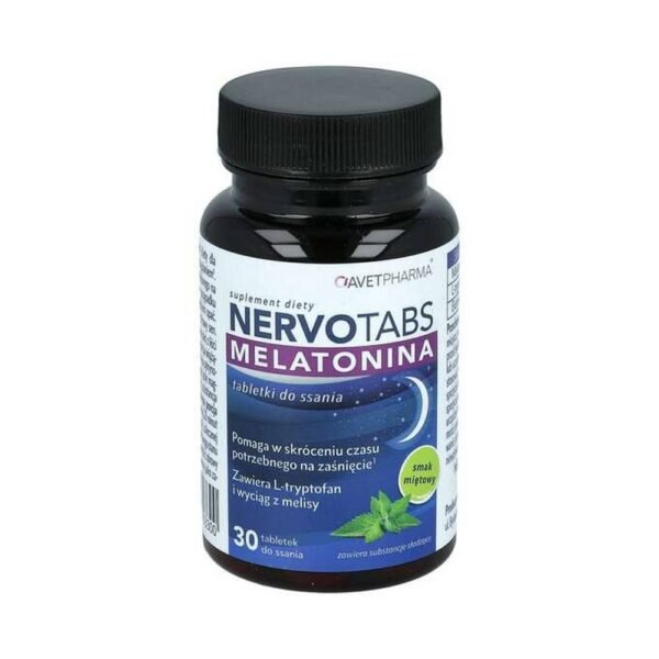 NERVOTABS MELATONIN es un complemento alimenticio para adultos con dificultad para conciliar el sueño.