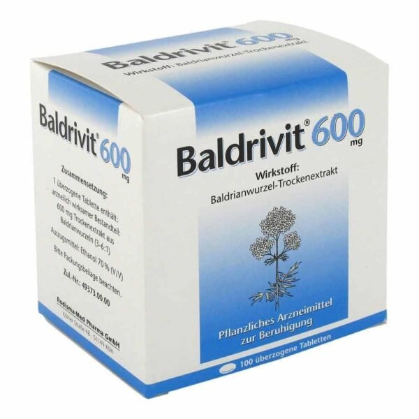 Rodisma Baldrivit 600mg 100, herbal preparation with a calming effect. Counteracts mild nervous anxiety and sleep disorders.