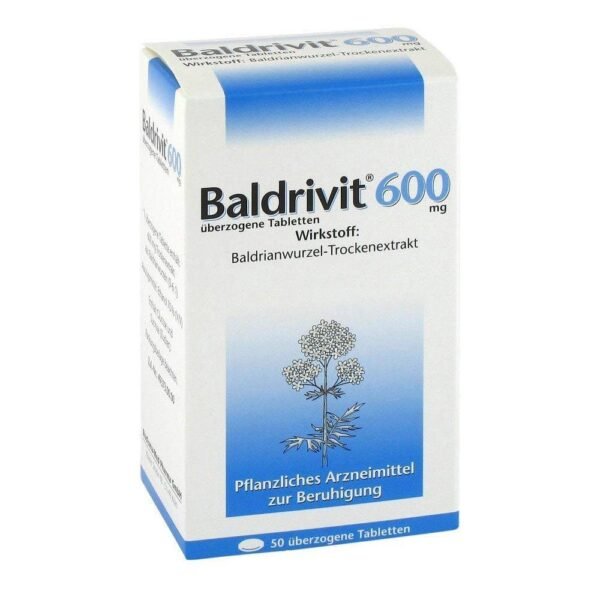 Rodisma Baldrivit 600mg 50,  растительный препарат, обладающий успокаивающим действием. Противодействует легкому нервному беспокойству и нарушениям сна.