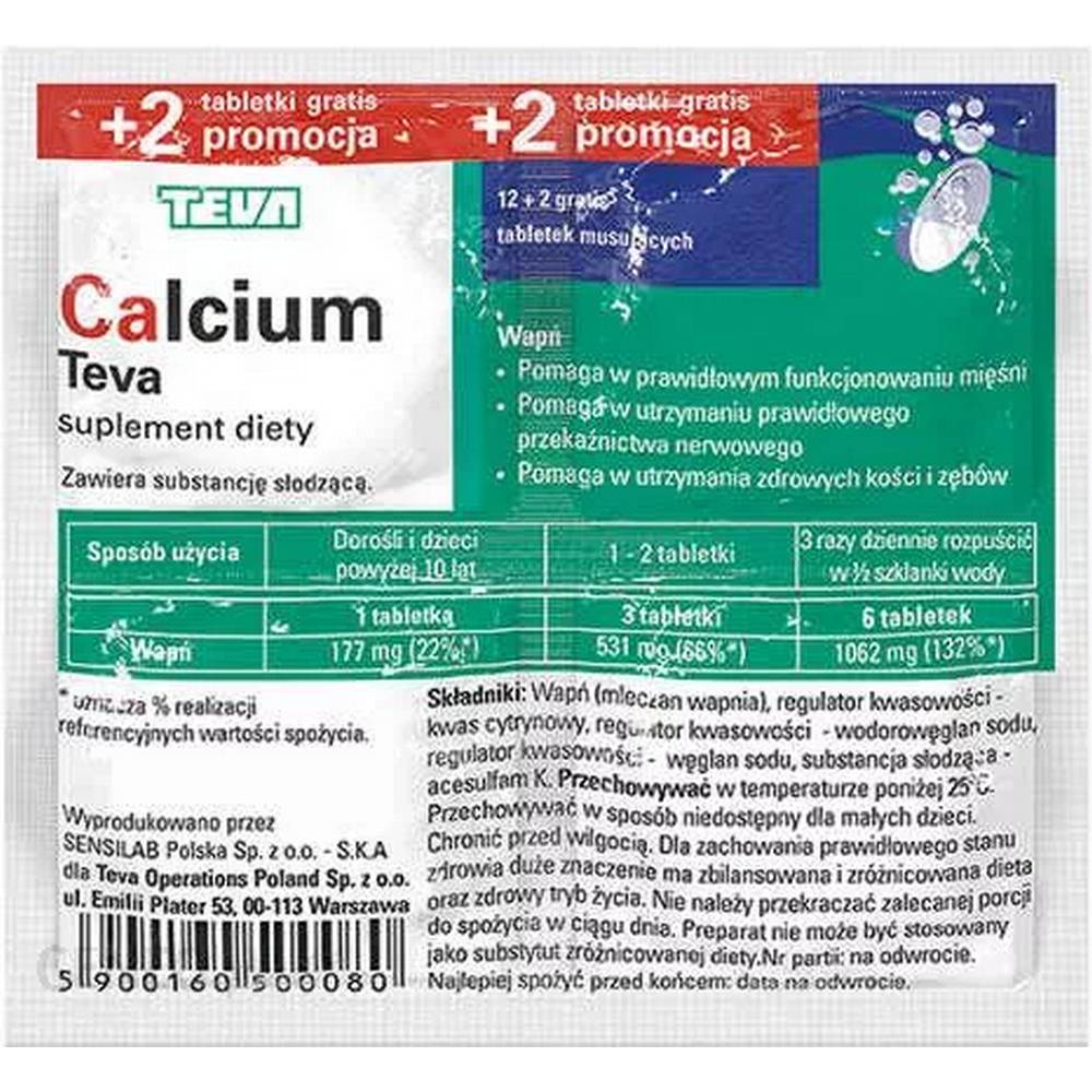 Calcium Teva 12+2 by PLIVA