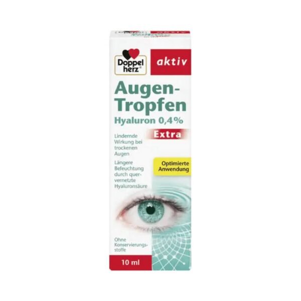 Queisser Pharma Doppelherz aktiv Hyaluron 0.4% 10ml - To restore and improve the stability of the tear film in dry eye syndrome.