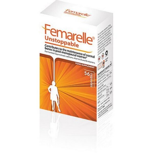 Femarelle Unstoppable 60 + 56 capsules est un complément alimentaire conçu pour soutenir les femmes de plus de 60 ans.