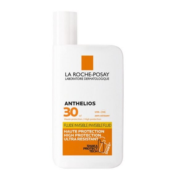 La Roche-Posay Anthelios Shaka Fluid SPF 30 50ml, high sun protection with a lightweight and non-greasy formula, provides broad-spectrum UV protection, water-resistant and suitable for sensitive skin.