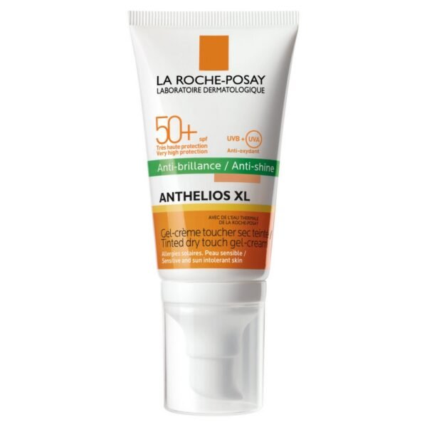 La Roche-Posay Anthelios Tinted Cream SPF 50+ 50ml, high sun protection with a tinted formula, helps prevent sun damage and evens out skin tone, ideal for sensitive skin.