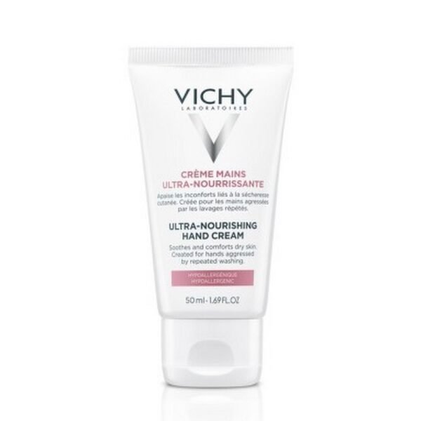 Высокопитательный крем для рук Vichy, 50 мл - это насыщенный крем для рук, предназначенный для глубокого увлажнения и восстановления сухих, огрубевших рук.