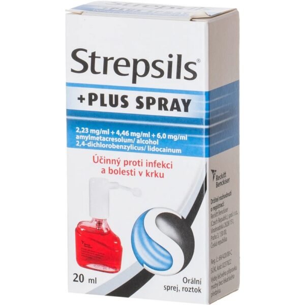 Strepsils Plus Spray is an effective throat treatment that provides pain relief and antiseptic action. It combines an anesthetic to numb throat pain with antiseptic ingredients to help fight infections.